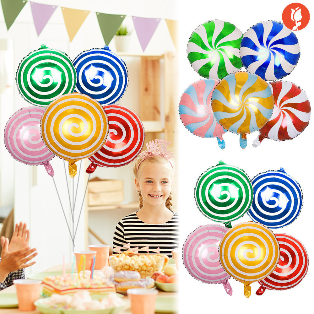 1/2/5 件生日派對仿真生日蛋糕棒棒糖形狀鋁膜充氣氣球/節日婚禮家居裝飾氣球道具
