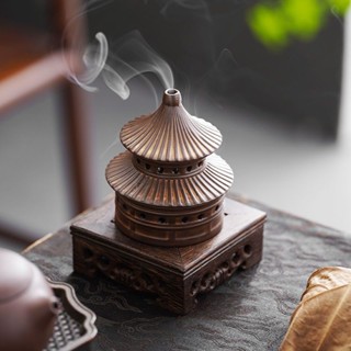 💥現貨直發💥可開發票💥中式陶瓷寶塔香爐家用室內檀香薰香復古沉香小香爐禪意茶道擺件