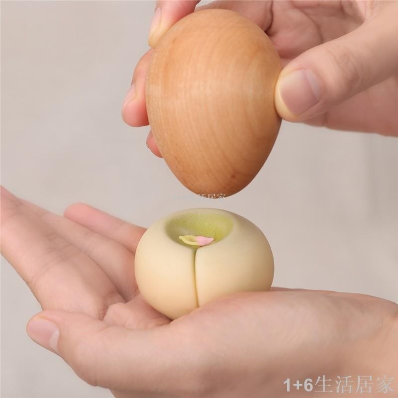 手工學習日本和果子專用蛋形工具 和菓子專用木蛋 蛋型模具 壓坑專用 美學