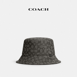 【COACH】男女同款經典Logo漁夫帽-炭黑色(CH401)｜官方直營