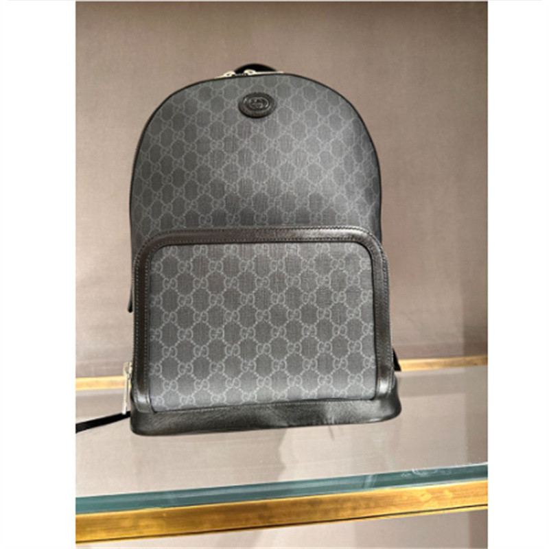 現貨二手 704017 FAA0R 9795 古馳 GUCCI 互扣式雙G背包 後背包 雙肩包 書包 棕色 黑色