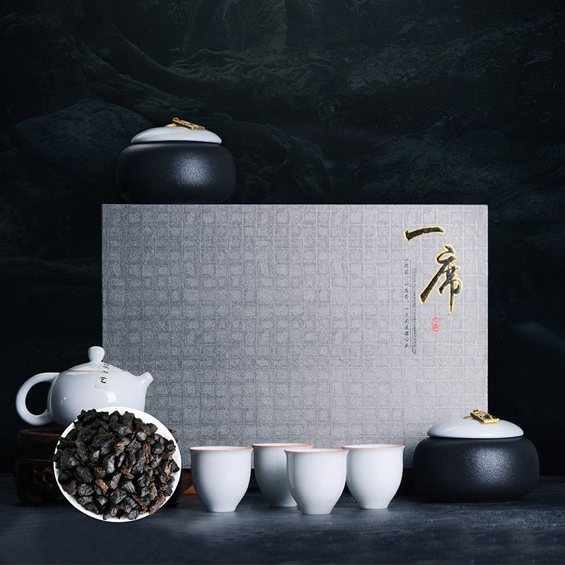 雲南勐海糯香碎銀子普洱熟茶葉茶化石禮盒裝配送精美茶具內有茶葉