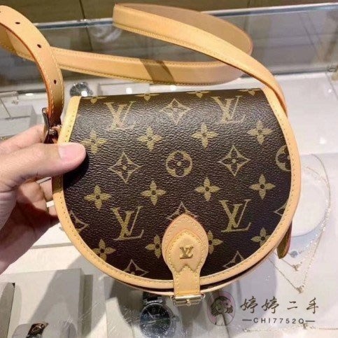 LOUIS VUITTON 路易威登 LV TAMBOURIN 老花 馬鞍包 單肩包 斜背包 M44860