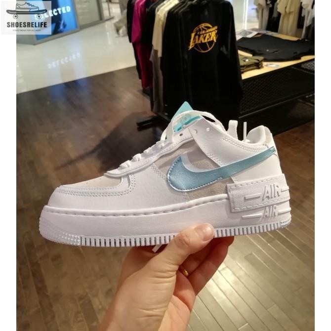 【SR】Nike Air Force 1 Shadow 奶油藍 白 女鞋 增高鞋 厚底鞋 運動鞋 DA4286-100