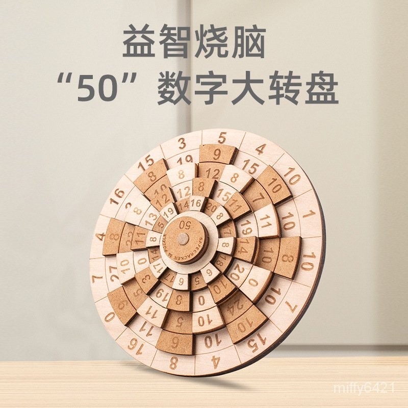 【Miffy的生活百科】木質立體拚圖50高難度燒腦解謎數字轉盤益智玩具Puzzle十級機關盒