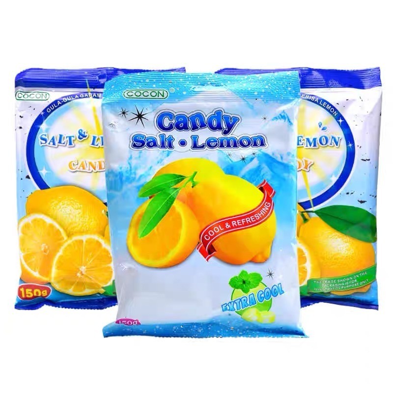 【傳承藥食】馬來西亞進口 COCON/可康鹹檸檬150g 薄荷岩鹽檸檬糖 白桃味 岩鹽 海鹽糖 檸檬
