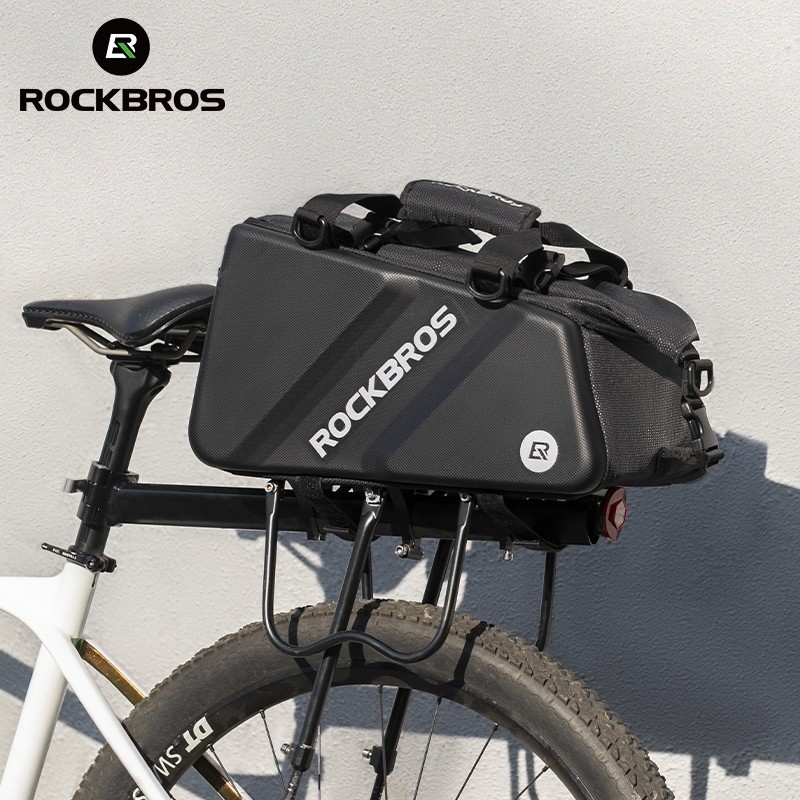 Rockbros 自行車後備箱包硬殼大容量自行車提包自行車後座行李箱 11.6L