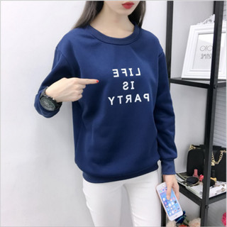 Ruby大尺碼女裝2024新款秋冬女裝圓領長袖衛衣韓版時尚學生上衣女式外套