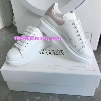 米娜正品 Alexander McQueen 裸粉色 麂皮後尾 白鞋 / 厚底鞋 尺寸齊全 超美 全新