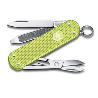 【Victorinox 瑞士維氏】瑞士刀 CLASSIC SD ALOX 5用刀 58mm-鋁合金萊姆綠(0.6221.241G) 墊腳石購物網