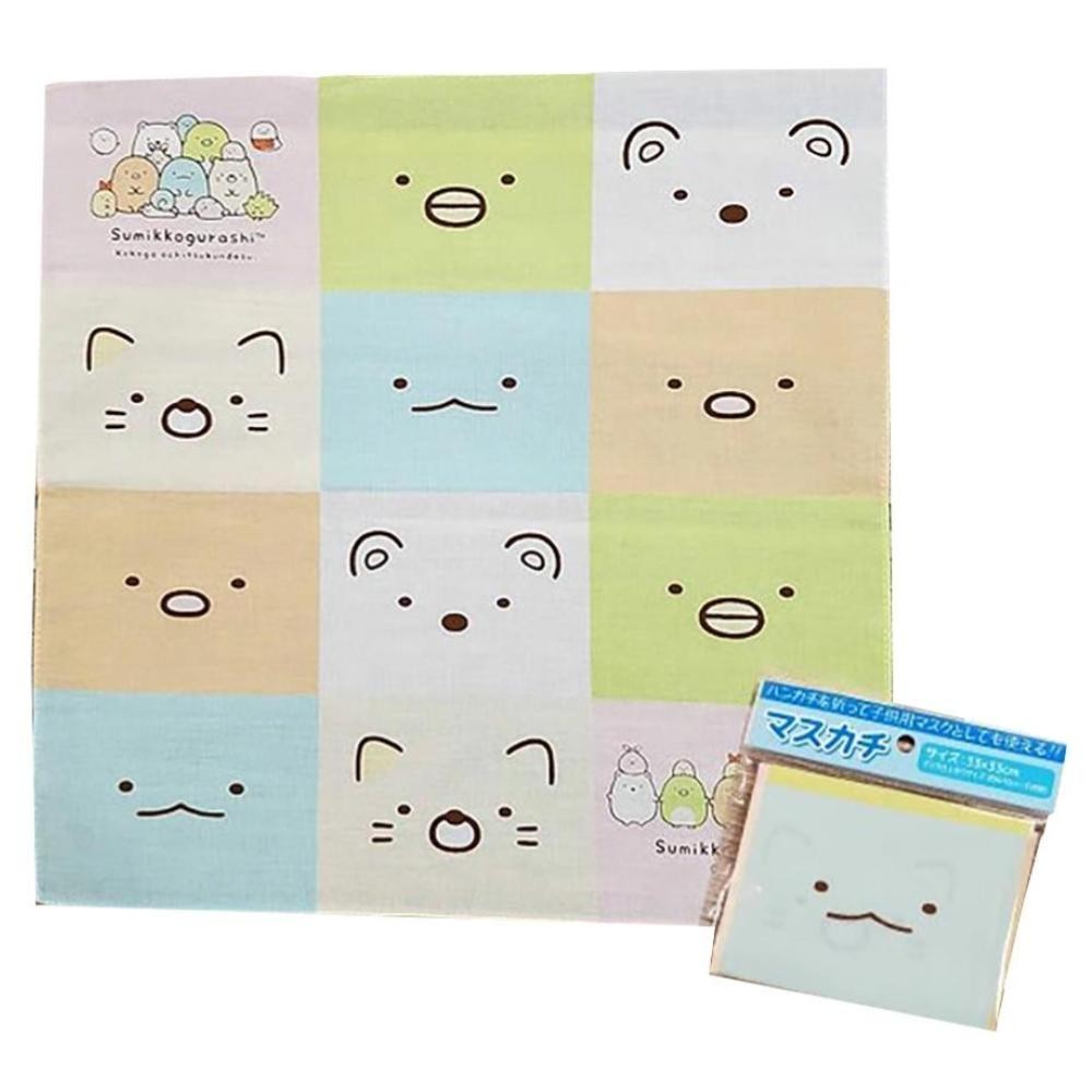 免運 角落生物 Sumikko Gurashi 手帕附繩(可當口罩/33X33CM) 日本製 賣場多款任選