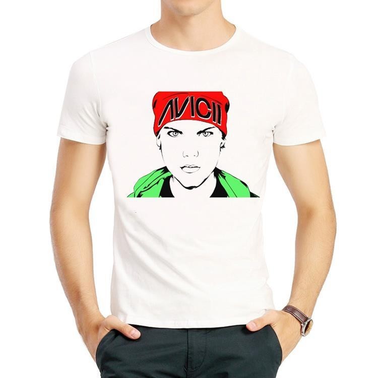 艾維奇T恤白色休閑短袖 標志印花潮流春季衣服男女Avicii T-shirt