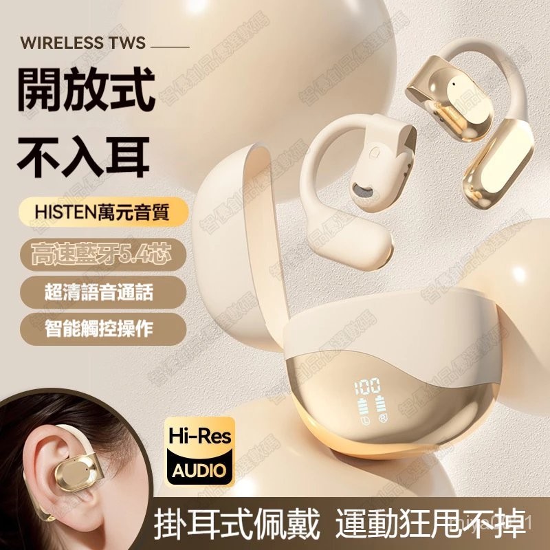 💗精心挑選💗台灣發貨耳掛式耳機 跑步耳機 掛耳耳機 5.4藍芽耳機 藍牙耳機 骨傳導耳機 騎車耳機 運動耳機 不入耳耳機