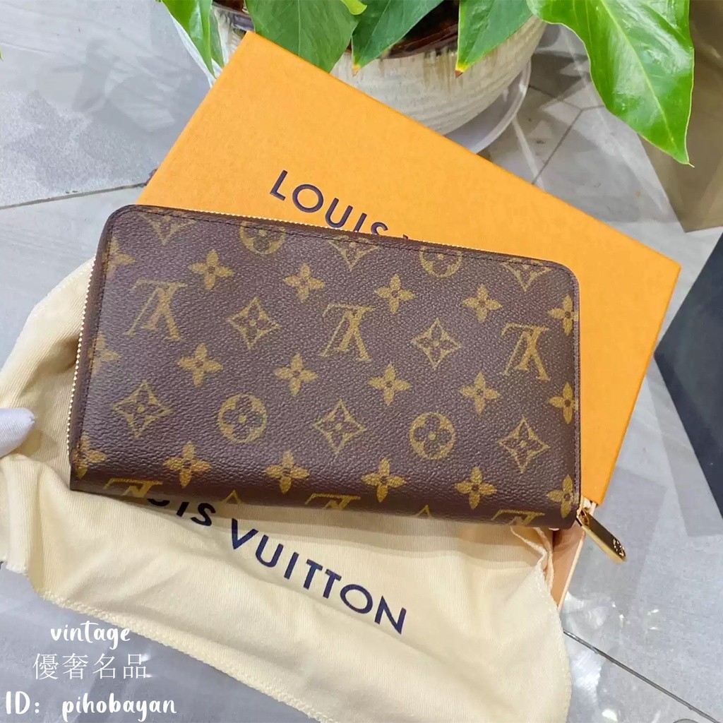 LV ZIPPY 拉鏈錢夾 M42616 路易威登 棕色老花 拉鏈錢包 皮夾 長夾