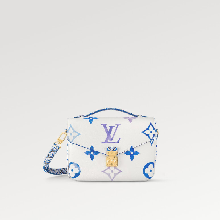 現貨+免運 LV 路易威登 23新款 Pochette Métis 白色/藍色 郵差包 M23055 肩背包 斜挎包