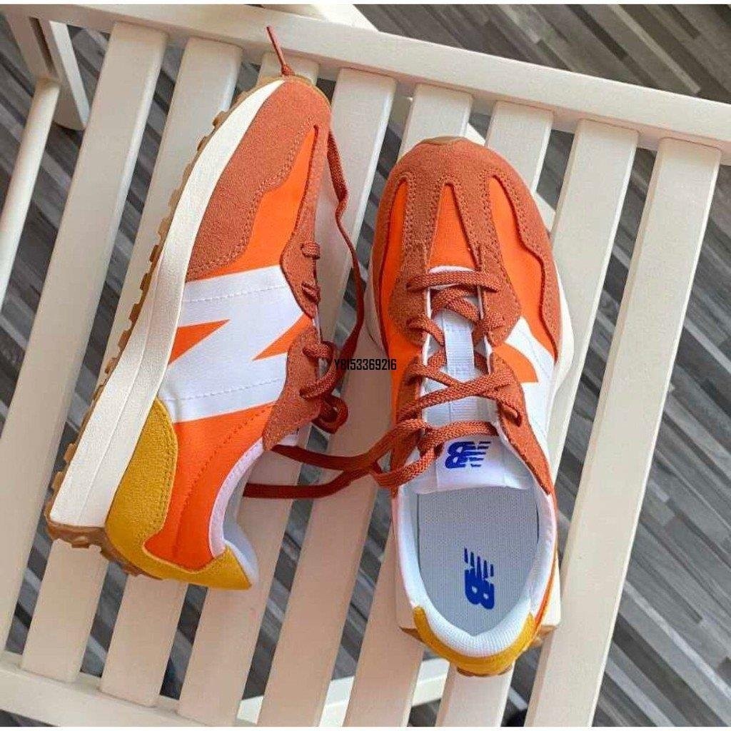 現貨 New Balance 327 nb327系列 橘黃色 女款 休閒 運動 ys327cla潮鞋