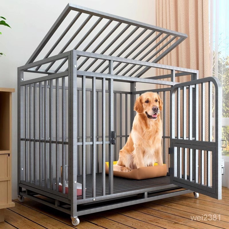 狗籠子 寵物籠子 方管中大型狗籠 加粗狗圍欄 室內寵物圍欄 鐵籠子 狗窩