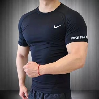 新款運動緊身衣男訓練短袖足球打底衣男緊身籃球彈力速乾T恤健身