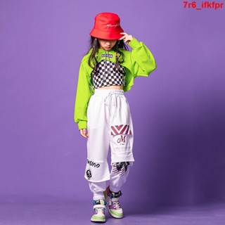 大麥熱銷🎈🎈女童嘻哈街舞潮裝兒童爵士服裝女孩舞蹈服走秀時尚潮服模特表演服