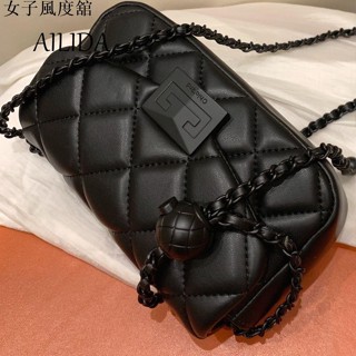 小紅書同款 包包女 黑生巧克力造型小方包 時尚百搭新款鏈條包 單肩斜背包