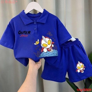 台湾爆款男童套裝夏季兒童POLO衫短袖T恤男孩寶寶帥氣時髦兩件套