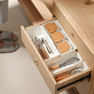 壹收納可伸縮分隔收納盒傢用廚房餐具抽屜收納盒多功能內衣襪子儲物盒