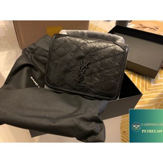 二手精品 Saint Laurent Mini Niki Ysl Logo黑色 肩背包 斜挎包 鍊條包 583103