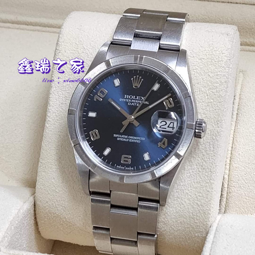 ROLEX 勞力士 15210 13劃 藍面 全套 34mm FB搜尋 個人藏錶 臺南二手錶