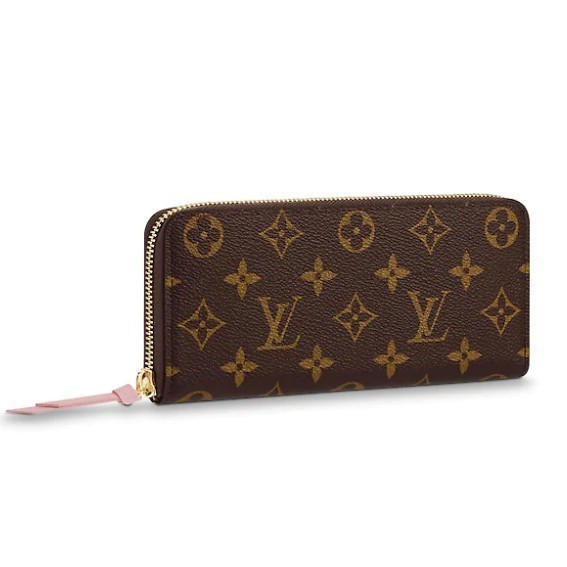 二手 Louis Vuitton LV M60742 Clemence 紫紅色 拉鍊 長夾 M61298 N6