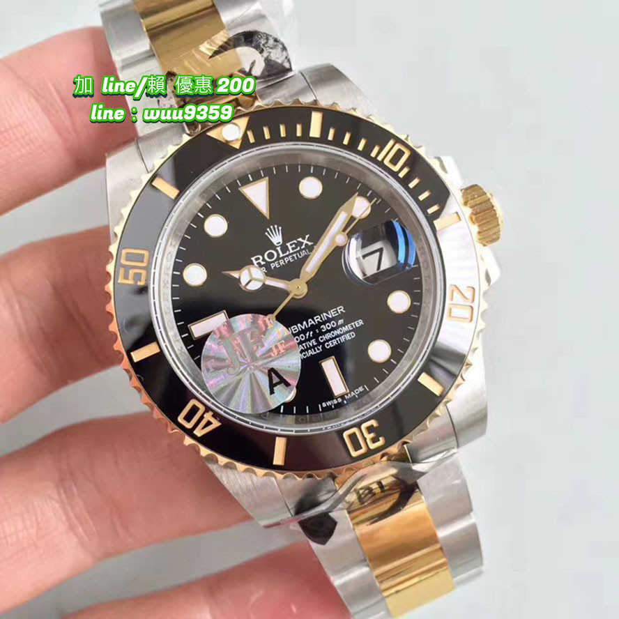 Rolex 手錶 勞力士Rolex 手錶 黑鬼海使型 系類自動機械男錶黑水鬼手錶 手錶 瑞士