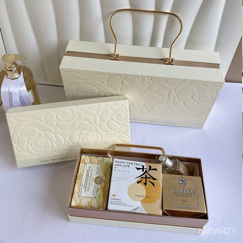 【Miffy的生活百科】法式玫瑰手提伴手禮盒結婚訂婚送伴娘喜糖空盒生日禮物外包裝盒子
