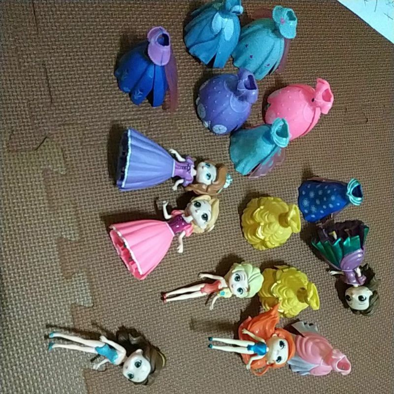 公主芭比 換裝系列 愛莎 安娜 貝兒 小美人魚 換裝遊戲 公仔 迪士尼 二手玩具