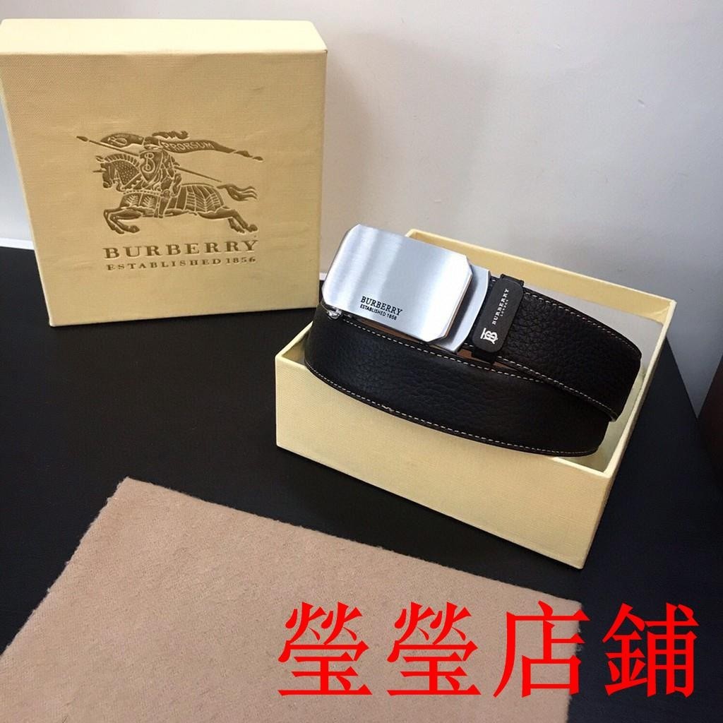 KG二手/Burberry 巴寶莉皮帶 博柏利 男士皮帶商務腰帶 商務皮帶 西裝皮帶 真皮皮帶 皮帶 男生自動