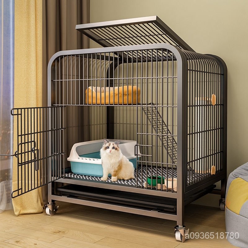 貓籠子傢用室內別墅超大自由空間帶厠所一體小型貓咪貓捨幼貓空籠 Q3ZX