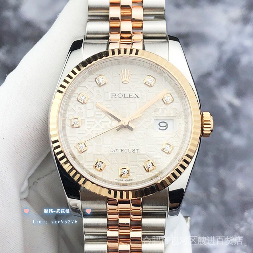 勞力士 Rolex 日誌型116231男表自動機械腕錶鑽石刻度銀色紀念花紋盤面日曆 潮流 時尚 休閒 商務 經典錶