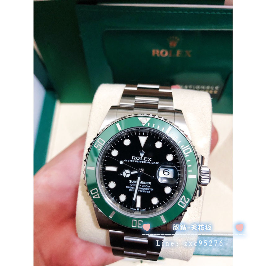 Rolex 勞力士 Submariner 潛航者 126610Lv 陶瓷框 綠水鬼 新式保卡 (價格請私腕錶