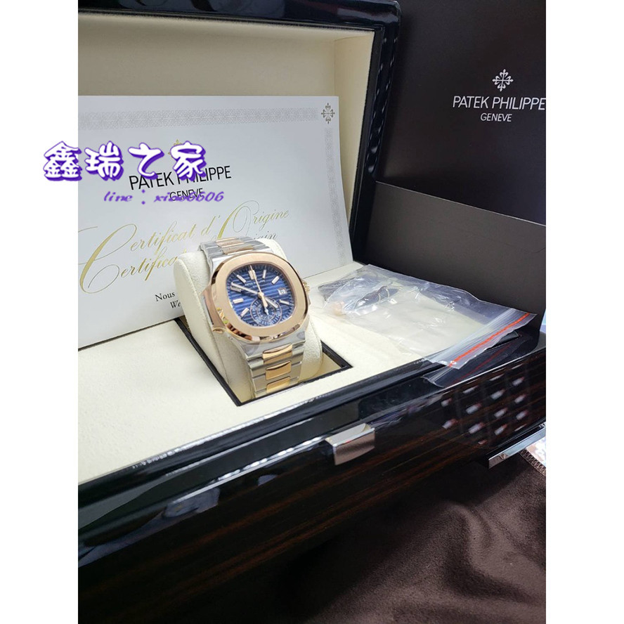 Patek Philippe 百達翡麗 PP Nautilus 5980AR 金鷹 鸚鵡螺 計時 藍面 新式錶扣