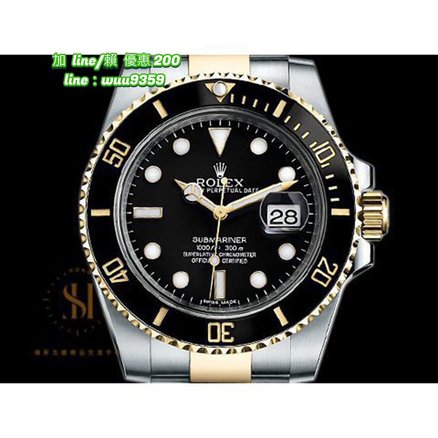 Rolex 勞力士 Submariner 116613LN 116613 潛航者 半金黑水鬼 AB5900