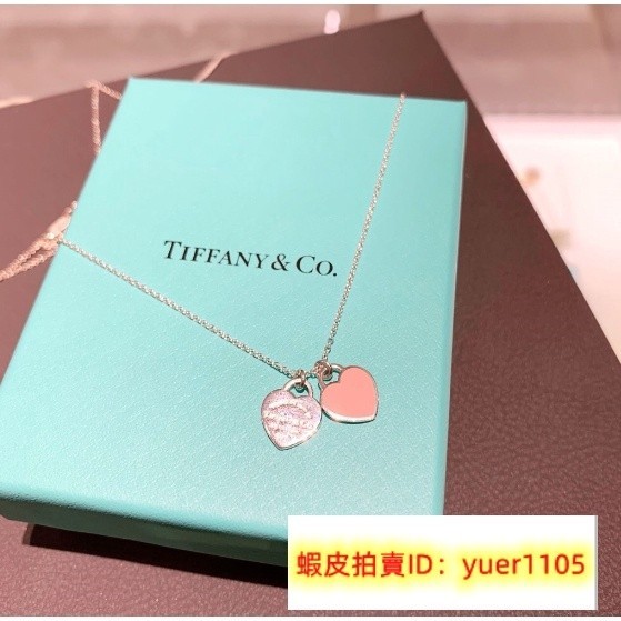 『二手』Tiffany&amp;Co 蒂芙尼 Return to Tiffany 經典 雙愛心 雙鍊條 純銀 項鍊吊墜