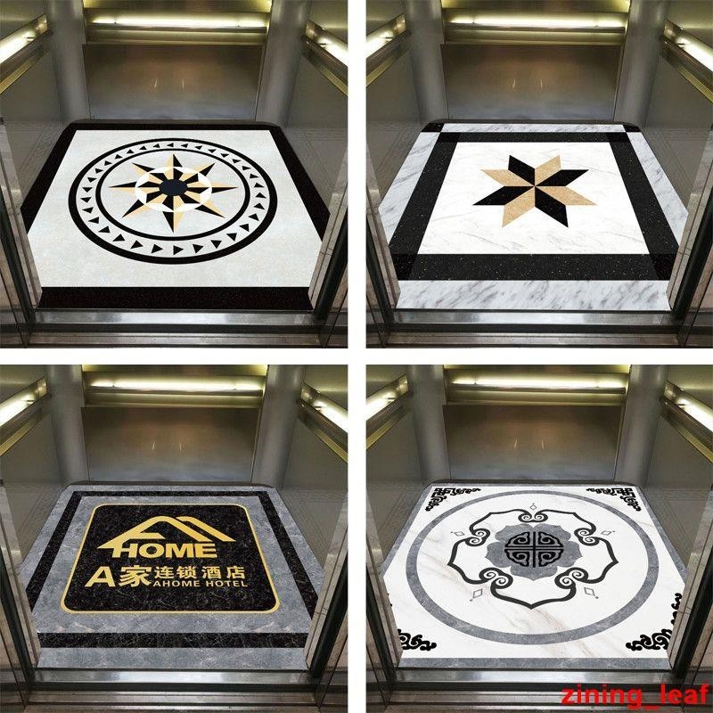 熱賣%電梯轎廂地墊小區物業店pvc地板定制logo圖案防水耐磨免洗地板