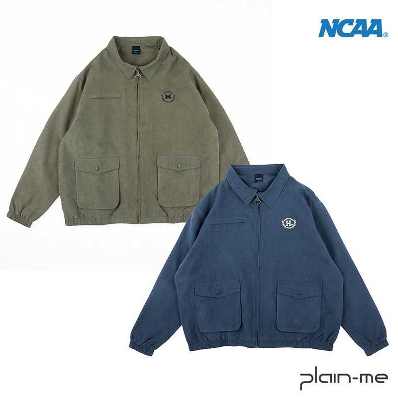 【plain-me】NCAA 微落肩麂皮哈靈頓外套 NCAA1104-232 <男女款 外套 保暖外套>