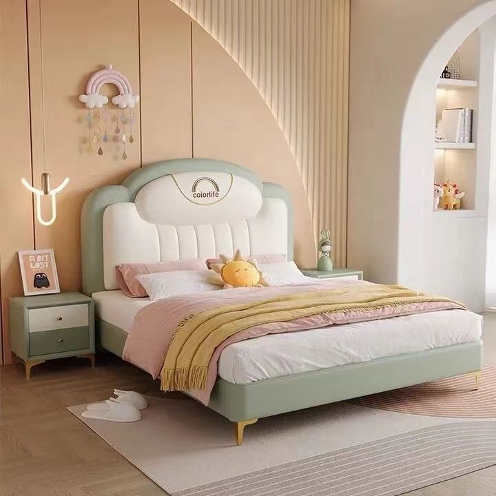 🌟熱銷新款🌟 床架組 組合床架 單人床架 現代簡約床男孩女孩公主床小戶型臥室單人床多功能儲物實木床床組床架 雙人