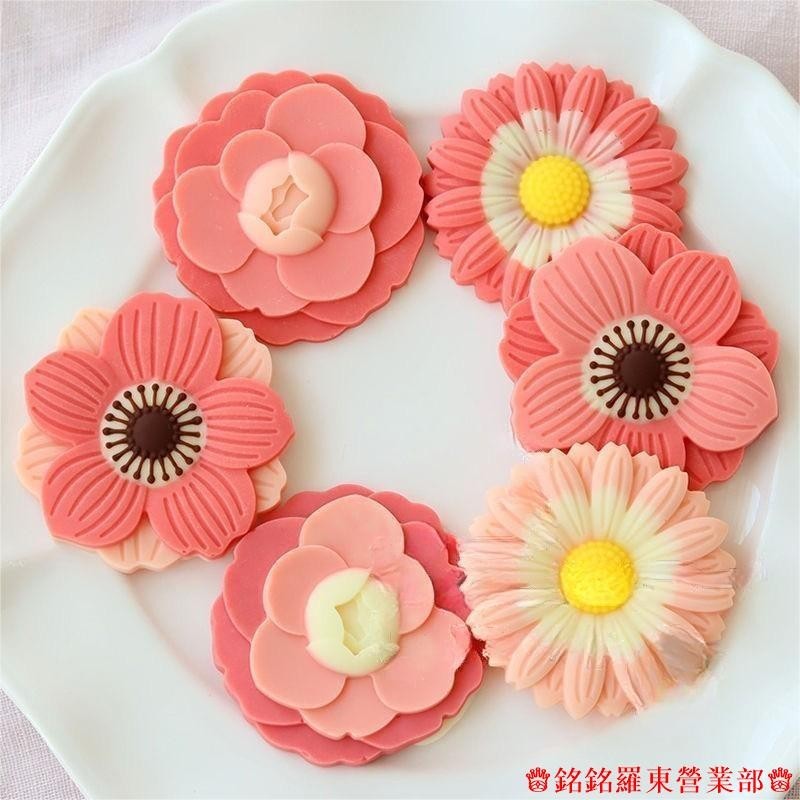 銘銘出貨☀日本 模具 巧克力模具 鮮花蛋糕插牌 情人節花朵禮物 母親節禮物 烘焙工具 蛋糕模 矽膠模 翻糖模具 烘焙模