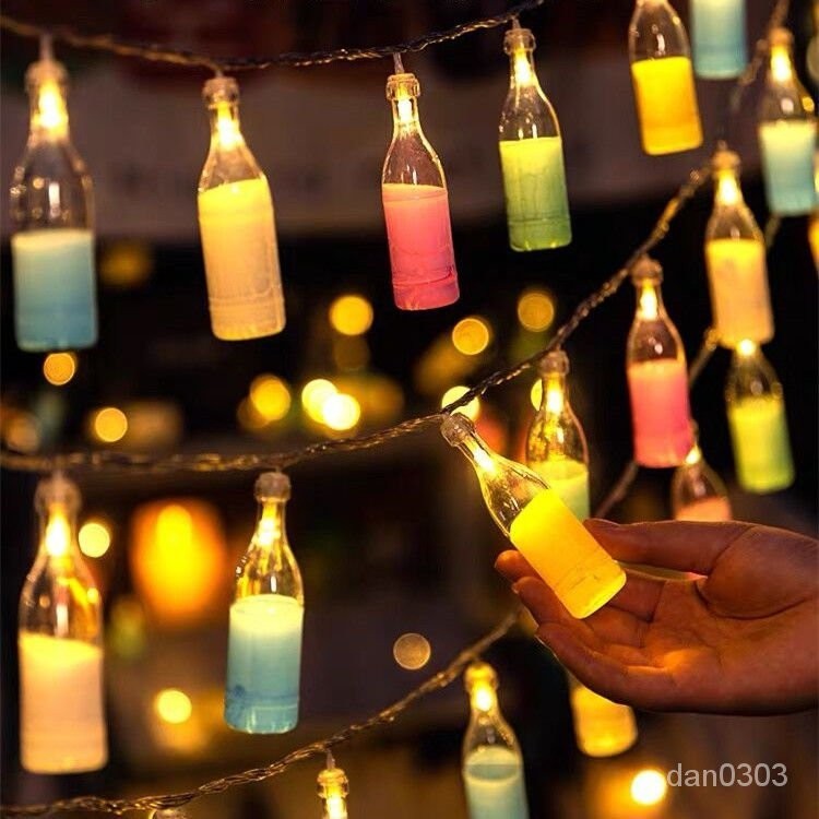🔥本土/熱賣🔥led小彩燈夜市擺攤氛圍燈酒瓶燈地攤電瓶專用USB後備箱生日裝飾燈 2HKZ