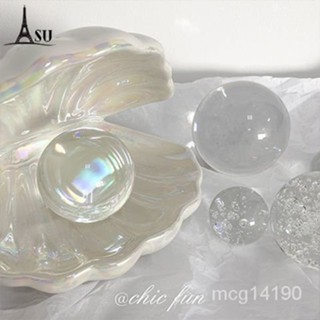 ✨新品+限時特賣✨阿素ins桌麵水晶球小擺件裝飾品畢業生日禮物透明玻璃球拍照道具【kiana優選】
