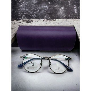 【CHARRIOL 夏利豪】鋼索繩紋高質感純鈦眼鏡 L-0057 黑銀配色 瑞士一線精品品牌 純鈦鏡架 光學眼鏡