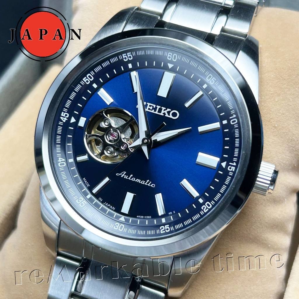 【SEIKO 自動機械手錶】 日本製造鏤空自動機械男錶款SCVE051