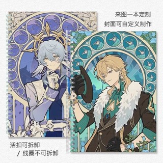 星穹鐵道周邊 星穹砂金高顏值金屬活釦筆記本b5a5a6記事英語橫線網格本封面定製 崩壞星穹鐵道周邊 星鐵新款周邊