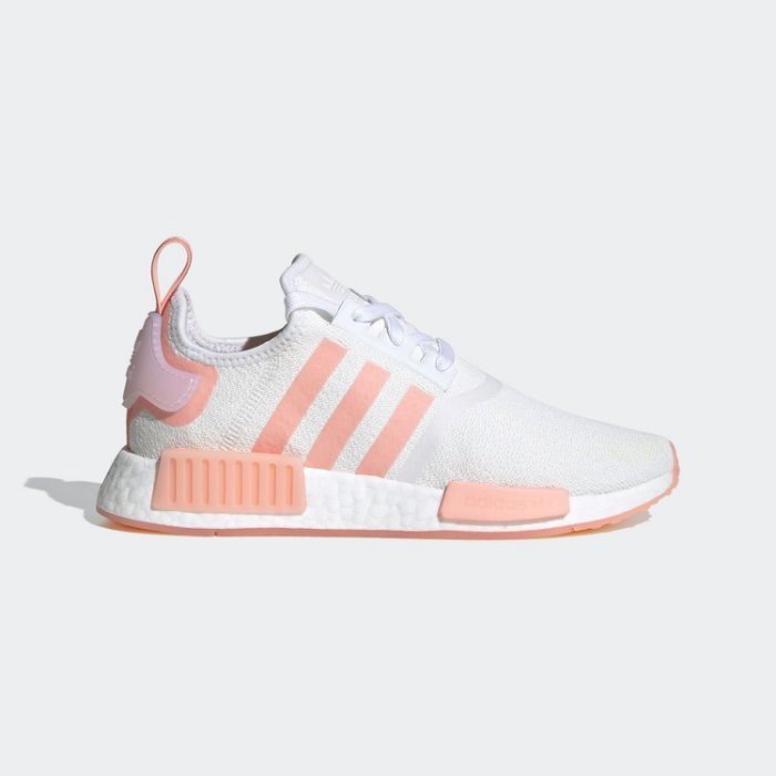 正品免運 ADIDAS NMD_R1 白 珊瑚粉 針織 FV8730 女鞋