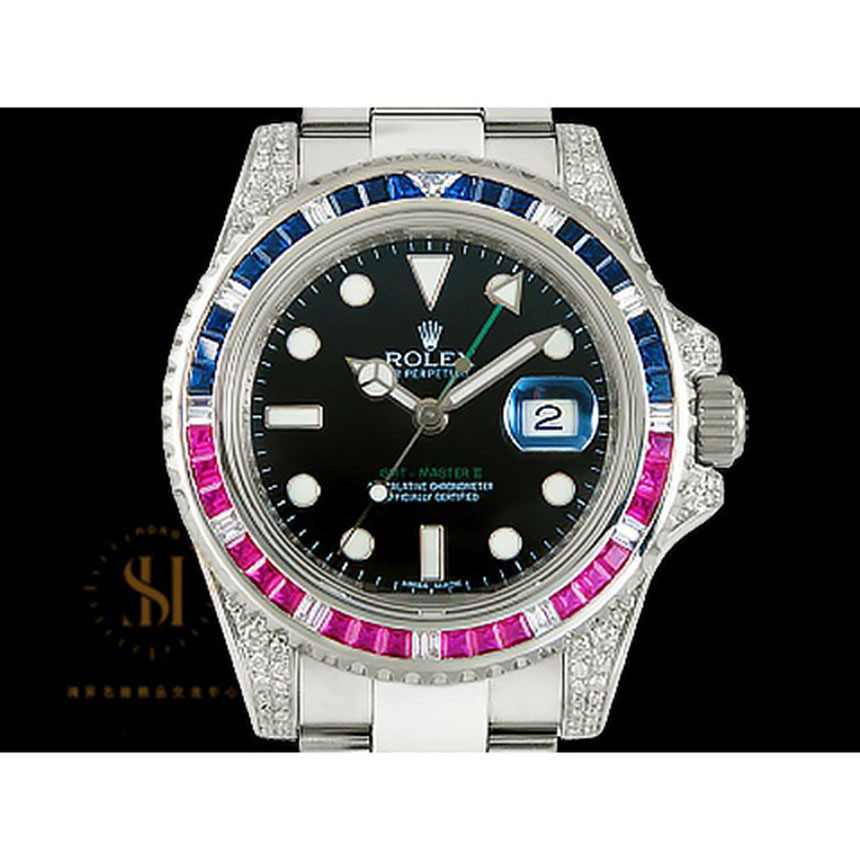 Rolex 勞力士 Gmt-master Ii 格林威治型 116710Ln 黑色面盤 兩地時間 Af399腕錶